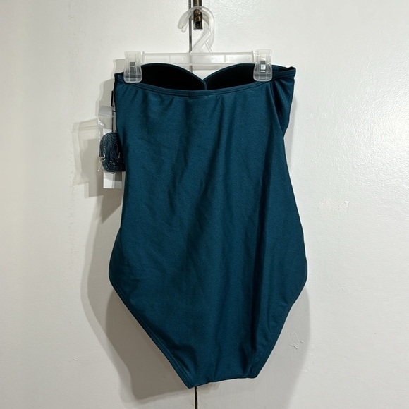 Calvin Klein Tummy Control Cypress Shimmer One Piece Size 6 - Picture 7 of 7